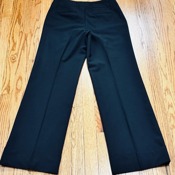Ann Taylor LOFT Black Wool Blend High Rise Wide Leg Cuffed Hem Dress Pants Sz 6 - Picture 14 of 15